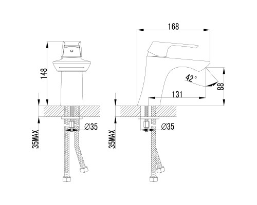 Смеситель для раковины Lemark Unit (LM4546C)