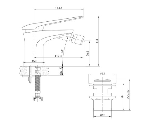 Смеситель для биде Lemark Allegro (LM5908CW)