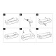 Полка для душа прямая Lemark SHELF LINE 300 мм из нерж. стали с крючками, хром (9771049)