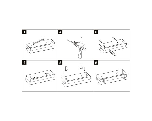 Полка для душа прямая Lemark SHELF LINE 400 мм из нерж. стали с крючками, графит (9776054)