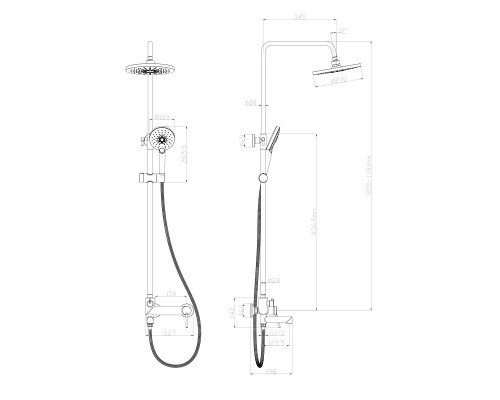 Смеситель Lemark Minima (LM3862C) для ванны и душа