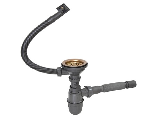 Сифон MIXLINE 3 1/2*40 с прямоуг. переливом, с гофрой 40*40 PRO БРОНЗА (551690) Сифон MIXLINE 3 1/2*40 с прямоуг. переливом, с гофрой 40*40 PRO БРОНЗА (551690)