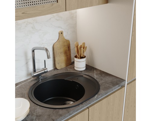 Мойка MIXLINE ML-GM17 овальная с крылом, ультра-черная, 580*470*180мм NEW (551946) Мойка MIXLINE ML-GM17 овальная с крылом, ультра-черная, 580*470*180мм NEW (551946)
