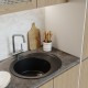 Мойка MIXLINE ML-GM17 овальная с крылом, ультра-черная, 580*470*180мм NEW (551946)