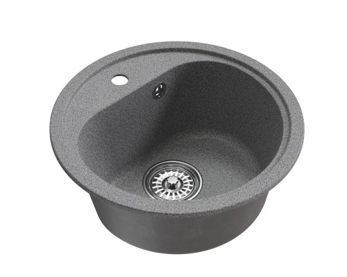 Мойкa MIXLINE ML-GM10 круглая, темно-серая (309), 440мм (глуб. чаши 180) (551810)