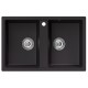 Мойка MIXLINE ML-GM23 двухчашевая, шоколад, 770*500*190мм NEW (552046)