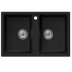 Мойка MIXLINE ML-GM23 двухчашевая ультра-черная (344) 770*500*190мм NEW (552045)