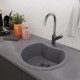Мойкa MIXLINE ML-GM09 круглая графит (342) 510 мм (глуб. чаши 190) NEW (551803)