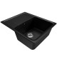 Мойка MIXLINE ML-GM26 с крылом  ультра-черная (344) 580*470*190мм NEW (552087)