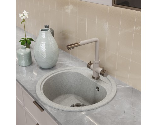 Мойка MIXLINE ML-GM10 КРУГЛАЯ, СЕРАЯ (310), 440ММ (ГЛУБ. ЧАШИ 180) (551811) Мойка MIXLINE ML-GM10 КРУГЛАЯ, СЕРАЯ (310), 440ММ (ГЛУБ. ЧАШИ 180) (551811)