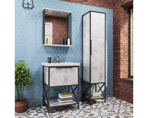 Зеркало с подсветкой MIXLINE Бруклин-60 бетон (543940) Зеркало с подсветкой MIXLINE Бруклин-60 бетон (543940)
