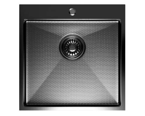Кухонная мойка 50х50 вып 3 1/2 MIXLINE PRO 20см с сифоном черный графит НАНО (552931) Кухонная мойка 50х50 вып 3 1/2 MIXLINE PRO 20см с сифоном черный графит НАНО (552931)