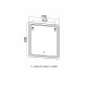 Зеркало MIXLINE 700*800 (ШВ) сенсорный выкл, светодиодная подсветка ВИКТОРИЯ (547252)