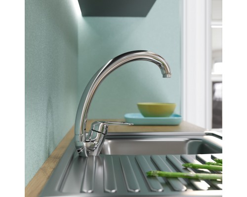 Смеситель для кухни MIXLINE ML05-032 высокий излив боковая ручка (522129) Смеситель для кухни MIXLINE ML05-032 высокий излив боковая ручка (522129)