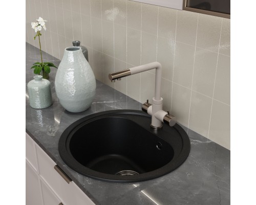 Мойкa MIXLINE ML-GM10 круглая ультра-черная (344) 440мм (глуб. чаши 180) NEW (551817) Мойкa MIXLINE ML-GM10 круглая ультра-черная (344) 440мм (глуб. чаши 180) NEW (551817)