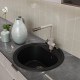Мойкa MIXLINE ML-GM10 круглая ультра-черная (344) 440мм (глуб. чаши 180) NEW (551817)