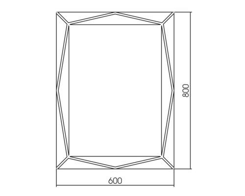 Зеркало MIXLINE "Алмаз" 600*800 ШВ (548525)