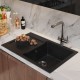 Мойка MIXLINE ML-GM31 с крылом черная (308) 770*500*190мм NEW (552189)