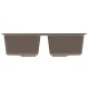 Мойка MIXLINE ML-GM23 двухчашевая  песочная (302) 770*500*190мм NEW (552035)