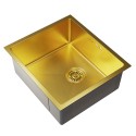 Мойка подст.монтаж 50х44 (3,0) вып 3 1/2  MIXLINE PRO 20см с сифоном (золото) (548570)