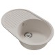 Мойка MIXLINE ML-GM16 овальная с крылом  белая (331) 730*460*180мм NEW (551930)