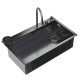 Кухонная мойка 75х46 вып 3 1/2 MIXLINE PRO 21,5см с сиф.ч.граф+доз+смесит+кол+д/р+о/с (552104)