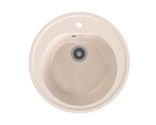 Мойкa MIXLINE ML-GMS02 СТАНДАРТ круглая, бежевый, 505мм (глуб. чаши 165) (551088)