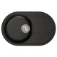 Мойка MIXLINE ML-GM16 овальная с крылом, черная 730*460*180мм (551926)