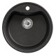 Мойка MIXLINE ML-GM09 круглая, черная (308), 510 мм (глуб. чаши 190) NEW (551797)