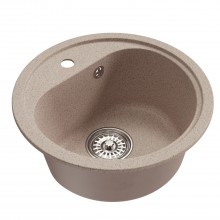 Мойкa MIXLINE ML-GM10 круглая  песочная (302) 440мм (глуб. чаши 180) NEW (551807)