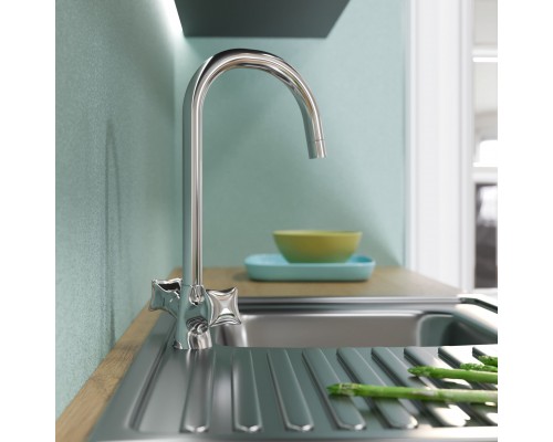 Смеситель для кухни MIXLINE ML11-031 высокий излив (530473) Смеситель для кухни MIXLINE ML11-031 высокий излив (530473)