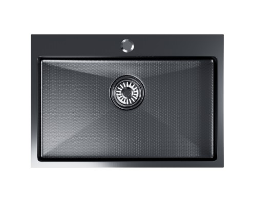 Кухонная мойка 65х45 вып 3 1/2 MIXLINE PRO 22см с сифоном черный графит НАНО (552937) Кухонная мойка 65х45 вып 3 1/2 MIXLINE PRO 22см с сифоном черный графит НАНО (552937)