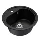 Мойкa MIXLINE ML-GM10 круглая ультра-черная (344) 440мм (глуб. чаши 180) NEW (551817)