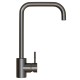 Смеситель для кухни 35k MIXLINE MLSS-0301BL трубчатый излив, ЧЕРНЫЙ ГРАФИТ (553814)