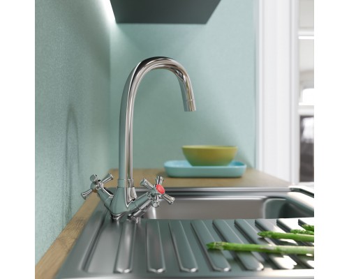 Смеситель для кухни MIXLINE ML10-032 высокий излив (529850) Смеситель для кухни MIXLINE ML10-032 высокий излив (529850)