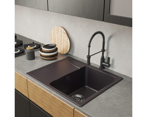 Мойка MIXLINE ML-GM26 с крылом, шоколад, 580*470*190мм NEW (552088)