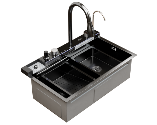 Мойка настол.монтаж MIXLINE PRO 75х46 (ч граф) сиф+доз+смес+кол+д/р+о/с (554164) Мойка настол.монтаж MIXLINE PRO 75х46 (ч граф) сиф+доз+смес+кол+д/р+о/с (554164)