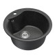 Мойкa MIXLINE ML-GM12 круглая черная (308) 480мм (глуб. чаши 210) NEW (551833)