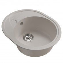 Мойка MIXLINE ML-GM17 овальная с крылом  белая (331) 580*470*180мм NEW (551942)
