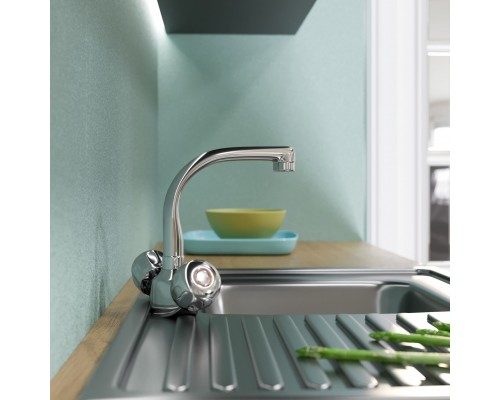 Смеситель для кухни MIXLINE ML02-031 высокий излив (522121) Смеситель для кухни MIXLINE ML02-031 высокий излив (522121)