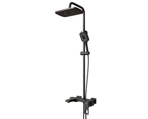 Душевая система MIXLINE ML34-06 "Solo Black" (смеситель 35К с изл+лейка 3поз.+душ.шланг+тропич.душ.) (553217) Душевая система MIXLINE ML34-06 "Solo Black" (смеситель 35К с изл+лейка 3поз.+душ.шланг+тропич.душ.) (553217)