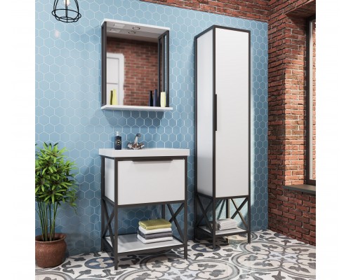 Зеркало с подсветкой MIXLINE Бруклин-60 белый (543939) Зеркало с подсветкой MIXLINE Бруклин-60 белый (543939)