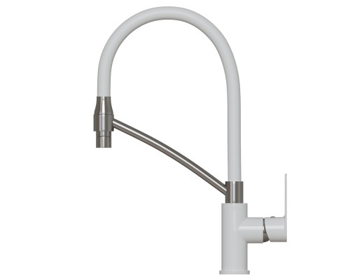 Смеситель для кухни 35k MIXLINE ML33-108 "City White" гибкий излив боковая ручка (553223) Смеситель для кухни 35k MIXLINE ML33-108 "City White" гибкий излив боковая ручка (553223)