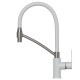 Смеситель для кухни 35k MIXLINE ML33-108 "City White" гибкий излив боковая ручка (553223)