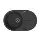 Мойка MIXLINE ML-GMS05 СТАНДАРТ овальная с крылом, черный, 735*455*170мм (551108)