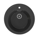 Мойкa MIXLINE ML-GMS02 СТАНДАРТ круглая, черный, 505мм (глуб. чаши 165) (551094)