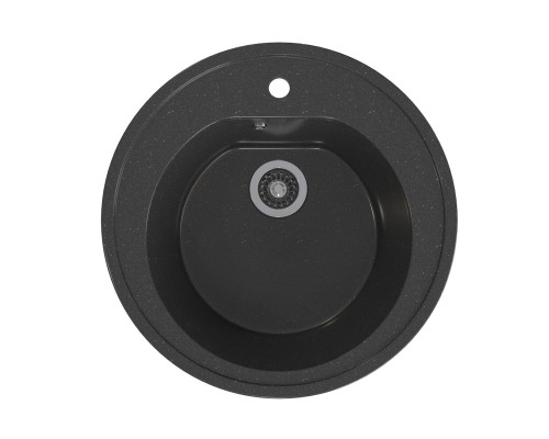 Мойкa MIXLINE ML-GMS02 СТАНДАРТ круглая, черный, 505мм (глуб. чаши 165) (551094)