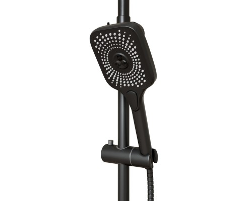 Душевая система MIXLINE ML34-06 "Solo Black" (смеситель 35К с изл+лейка 3поз.+душ.шланг+тропич.душ.) (553217) Душевая система MIXLINE ML34-06 "Solo Black" (смеситель 35К с изл+лейка 3поз.+душ.шланг+тропич.душ.) (553217)