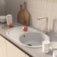 Мойка MIXLINE ML-GM16 овальная с крылом  белая (331) 730*460*180мм NEW (551930)