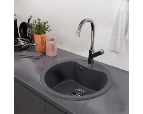 Мойкa MIXLINE ML-GM09 круглая антрацит (343) 510 мм (глуб. чаши 190) NEW (551804) Мойкa MIXLINE ML-GM09 круглая антрацит (343) 510 мм (глуб. чаши 190) NEW (551804)